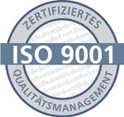 Rifatec GmbH ist zertifiziert mit dem ISO 9001